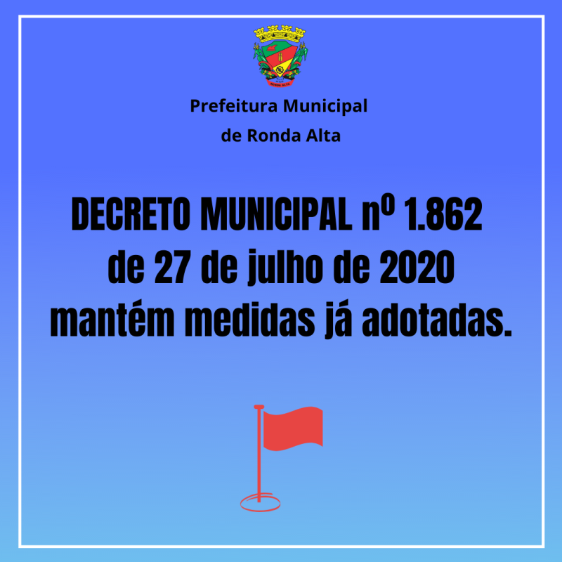 DECRETO MUNICIPAL N° 1.862, DE 27 DE JULHO DE 2020